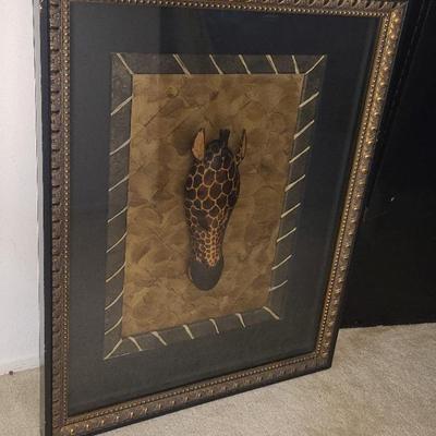 Giraffe Tribal Mask In Shadow Box