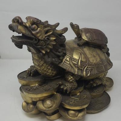 Feng Shui Dragon Turtle Statue