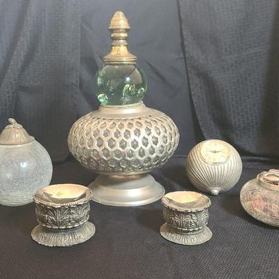 Silvertone and Glass Decor 