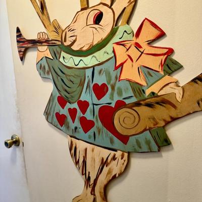 Sale Photo Thumbnail #72: A lovely and very large (about 5.5' high) White Rabbit from some long ago stage! 