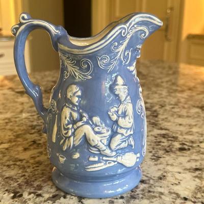 After Duncan Ceramics, Porcelain Pitcher | Vintage porcelain pitcher, likely a Duncan Ceramic (Fresno California) mold piece, featuring a...