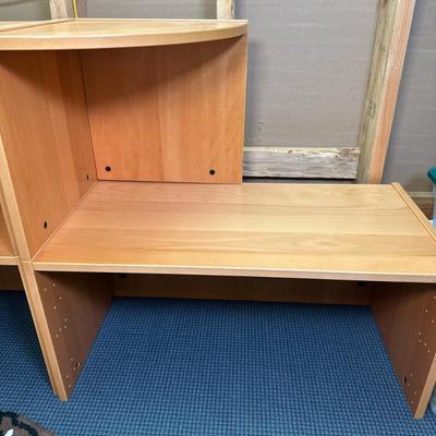 Swedish Style Corner Round Top Shelf | Swedish-style one-shelf bookshelf with corner round top shelf. - h. 31.5 x w. 33 x d. 16.5 in
