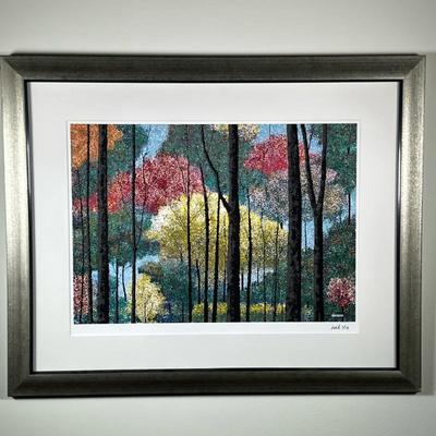 Hal Lasko (American, 1915-2014) Digital Painting - "Looking Up" | View through the trees on an autumn day, by Hal Lasko, also...