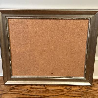 Cork Board - Gold Painted Frame 1/2 | Large cork board set in an elegant gold painted frame. - h. 23.5 x w. 19.5 in
