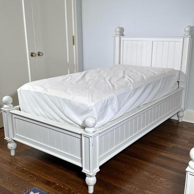 Pottery Barn Bed - Twin-Sized - 2/2 | Pottery Barn (San Francisco, California) twin -sized "Catalina" bed frame in painted...