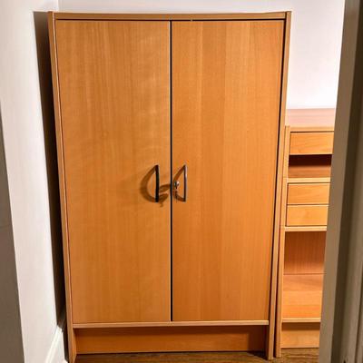 Swedish Style Cupboard - 1/2 | Swedish-style closed-door cupboard unit with three inner shelves, and lock/key for safekeeping. - h. 55 x...