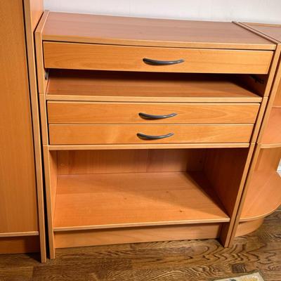Swedish Style Drawer Unit | Swedish-style drawer unit with three drawers (one drawer is missing). - h. 39 x w. 33 x d. 16.5 in
