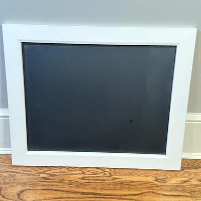 Chalkboard - White Painted Frame | Large chalk board set in a white painted frame. Dimensions: h. 22 x w. 18 in
