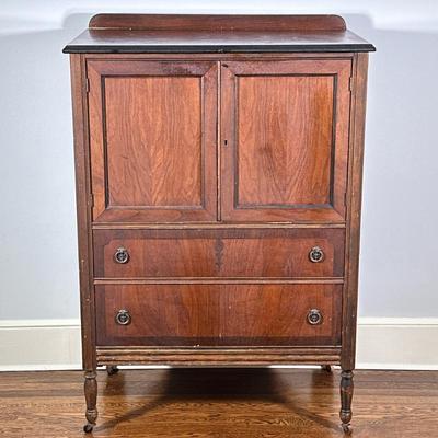 Atlas Furniture Co. Chest of Drawers | Vintage Atlas Furniture Company (Jamestown, New York) walnut chest of drawers, featuring a cabinet...