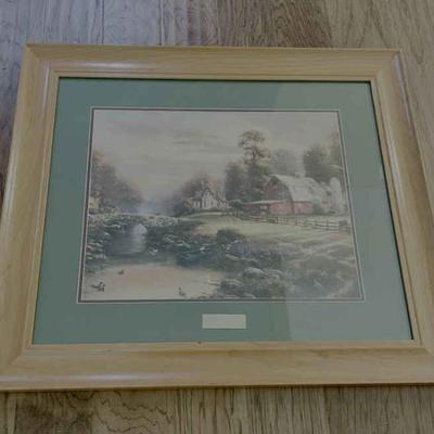 033-MBR: Authenticated Framed Thomas Kinkade Print