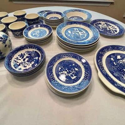 034-LR: Blue & White Dishes
