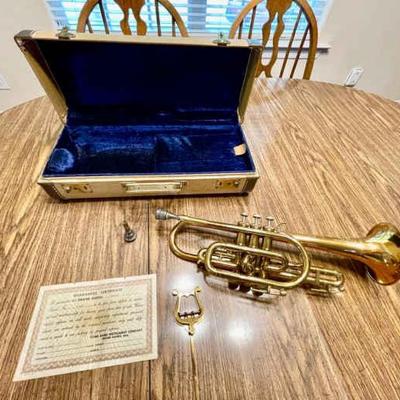 067-MBC: Vintage Brass Cornet and Case