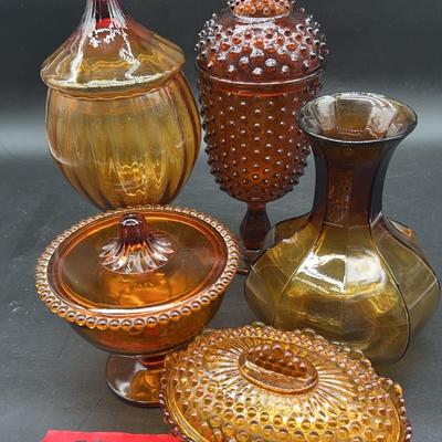 BE210 MCM Amber Glass - 5 Pieces