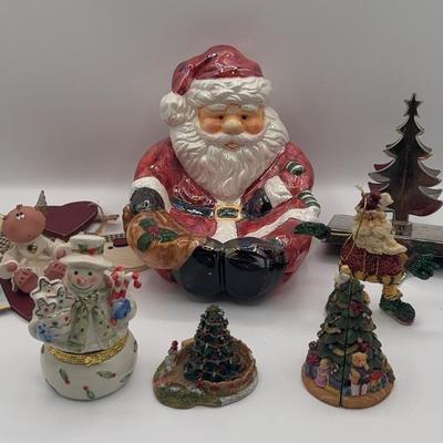 BE113 Ceramic Santa Claus Candy Dish And Decor
