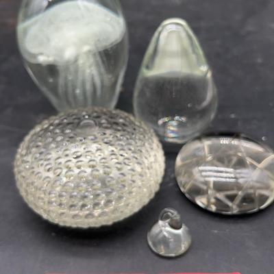BE284 Collection Of 4.25 Glass Paperweights