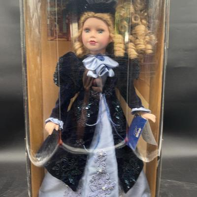 BE143 Orient Express Genuine Collectible Porcelain Doll, 18” Chloe Saint Germain