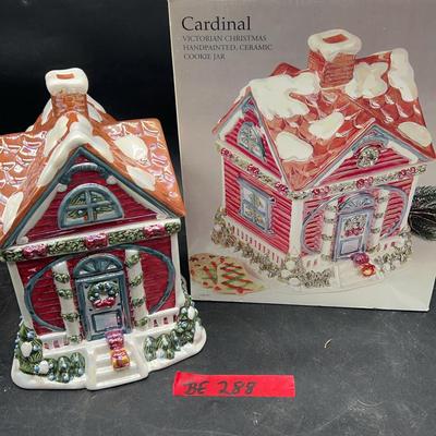 BE288 Victorian Christmas Ceramic Cookie Jar