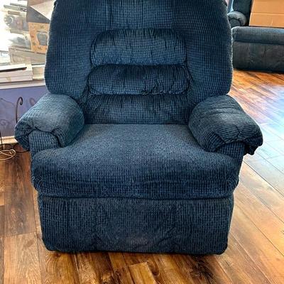BE103 Oversized Blue Recliner Chair #2