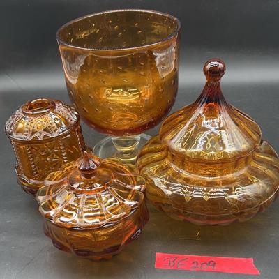 BE209 MCM Amber Glass - 4 Pieces