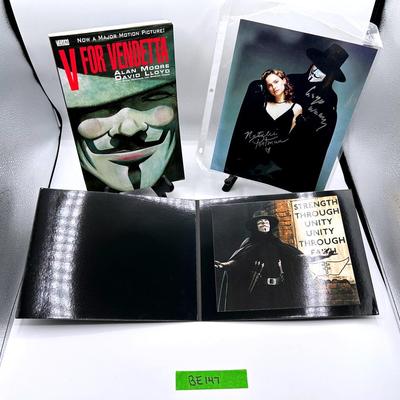 BE147 V For Vendetta - Autographed By Natalli Portman & More!!