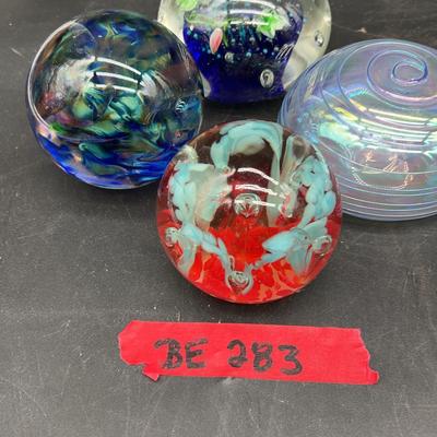 BE283 Collection Of 4 Glass Paperweights