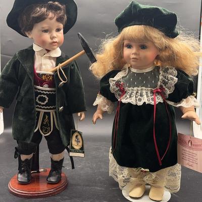 BE145 Collectible Memories- Porcelain Doll- Noelle,Vintage Geppeddo Porcelain German Boy Doll