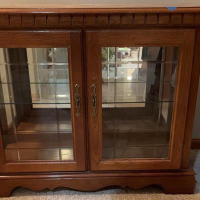 Lighted Glass Door Cabinet 