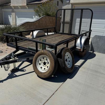 10’ Utility Trailer | Single Axle | Ramp Gate & Motorcycle Wheel Chock
