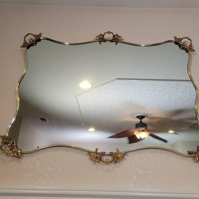 Ornate Vintage Wall Mirror | Gilded Rococo-Style Frame with Scroll & Floral Accents