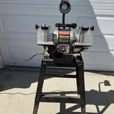Craftsman 6-Inch Bench Grinder with Leg Set & Work Light |  Model 152.241230 
