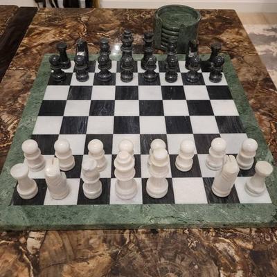 Marble Chess Set & Coasters