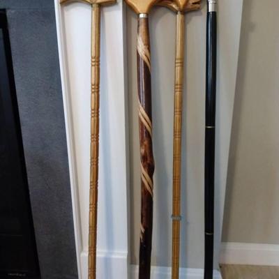 Handcrafted Wooden Walking Sticks