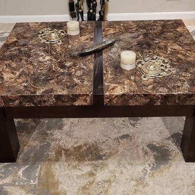 Faux Wood Top Coffee Table