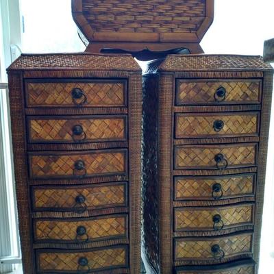 Wicker Jewelry Dressers And Chest