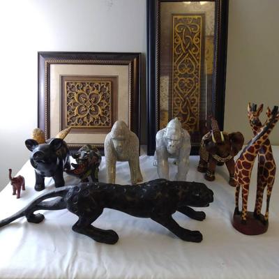 Animal Sculptures And Hanging Wall Decor
