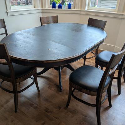 Crate & Barrel Table and Pottery Barn chairs 