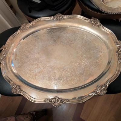 silver plate Regent Reed and Barton serving tray