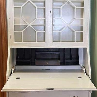 Vintage Claw Foot White Hutch