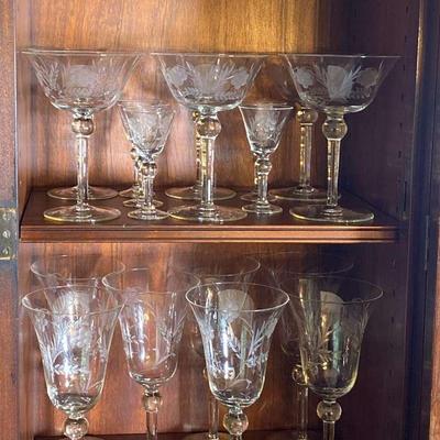 Etched Stemware