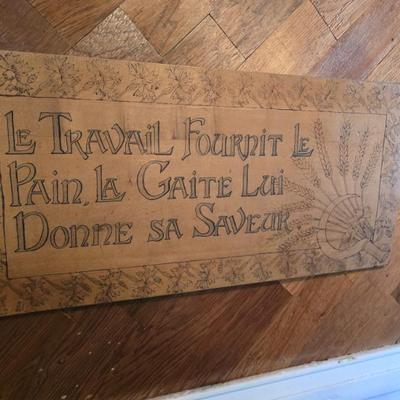 Sale Photo Thumbnail #51: French Pyrographic Kitchen Sign