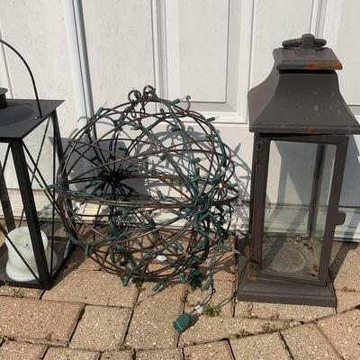 Cast Iron Hurricane, Metal Hurricane, Lighted Wire Ball