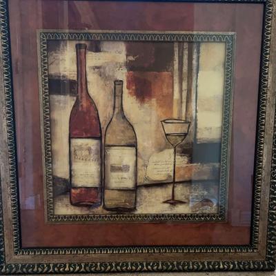 Jane Bellows Large Framed & Matted Wine Print – 39” x 39”