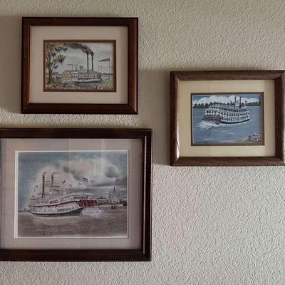 Framed Steamboat Art Print