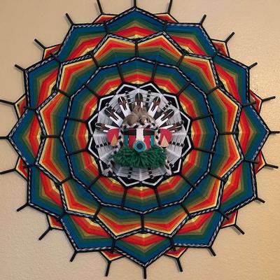 “Corn Dancer (Hopi)” Yarn Wall Art by Sandra Hamana Davis
