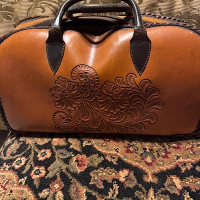 Vintage Tooled Leather Handbag