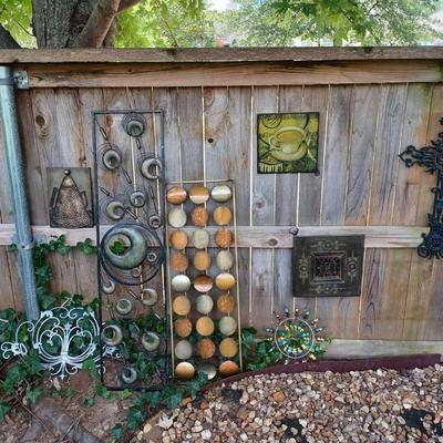 Fence Art and Outdoor Signs Lot #2 – Cross, Wall Art, Decorative Panels & More