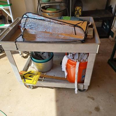 Plastic Cart Full Of Stuff