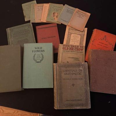 Vintage Books Collection – Including Wild Flowers, Essentials of Arithmetic, and More