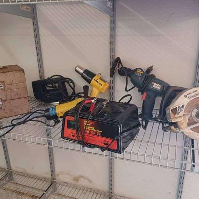 Corded Power Tools – All Tested & Working & Antique Craftsman Metal Tool Box