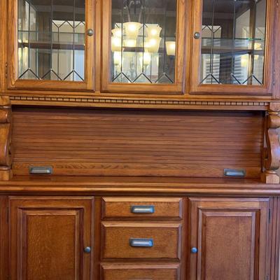 Solid Dining Room Cabinet – 60”W x 19”D x 84”H – One Solid Piece, Very Heavy